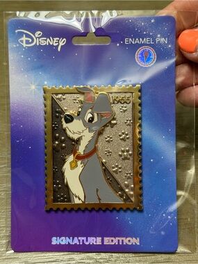 Disney PALM Royal Stamp TRAMP Lady and the Tramp Pink a la Mode Pin LE 400